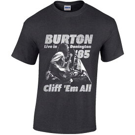 (クリフ・バートン) Cliff Burton オフィシャル商品 ユニセックス Flag Tシャツ ヘザー 半袖 トップス 【海外通販】