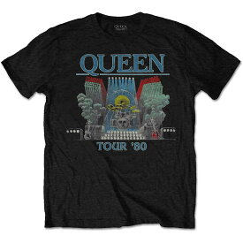 (クイーン) Queen オフィシャル商品 ユニセックス Tour ´80 Tシャツ 半袖 トップス 【海外通販】