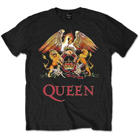 (クイーン) Queen オフィシャル商品 ユニセックス クラシック クレスト Tシャツ コットン 半袖 トップス 【海外通販】