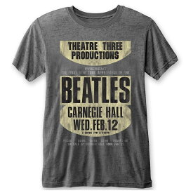 (ザ・ビートルズ) The Beatles オフィシャル商品 ユニセックス Carnegie Hall バーンアウト Tシャツ 半袖 トップス 【海外通販】