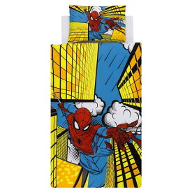 スパイダーマン Spider-Man オフィシャル商品 キッズ・子供 リバーシブル 掛け布団カバー・枕カバー セット 【海外通販】