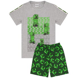 (マインクラフト) Minecraft オフィシャル商品 キッズ・子供 ボーイズ パジャマ 半袖 半ズボン 上下セット 【海外通販】