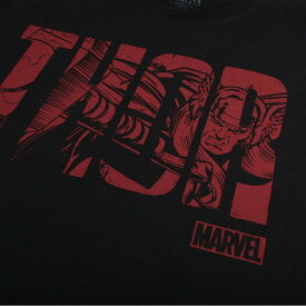 (マイティ・ソー) Thor オフィシャル商品 メンズ Text Tシャツ 半袖 トップス 【海外通販】