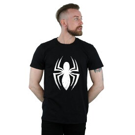 (スパイダーマン) Spider-Man オフィシャル商品 メンズ Ultimate ロゴ Tシャツ 半袖 トップス 【海外通販】