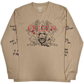 (クイーン) Queen オフィシャル商品 ユニセックス Handwritten Tシャツ 長袖 トップス 【海外通販】