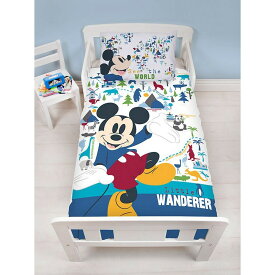 (ディズニー) Disney オフィシャル商品 キッズ・子供 Wanderer ミッキー・マウス 掛け布団カバー・枕カバー セット 【海外通販】