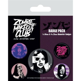 (ゾンビメイクアウトクラブ) Zombie Makeout Club オフィシャル商品 Dead バッジ セット (5個組) 【海外通販】