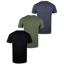 (バットマン) Batman オフィシャル商品 メンズ ロゴ Tシャツ 半袖 トップス セット (3枚組) 【海外通販】