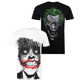 (DCコミックス) DC Comics オフィシャル商品 メンズ ジョーカー Tシャツ 半袖 トップス セット (2枚組) 【海外通販】