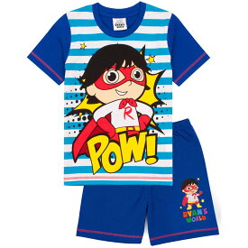 (ライアンズ・ワールド ) Ryan´s World キッズ・子供 スーパーヒーロー パジャマ 半袖 半ズボン 上下セット 【海外通販】