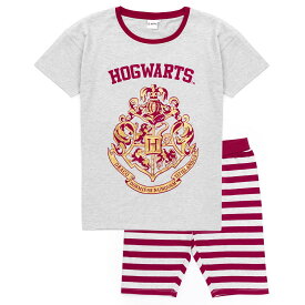 (ハリー・ポッター) Harry Potter オフィシャル商品 レディース ホグワーツ クレスト パジャマ 半袖 半ズボン 上下セット 【海外通販】