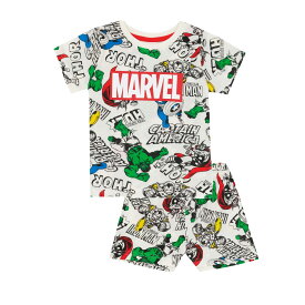 (マーベル) Marvel オフィシャル商品 キッズ・子供 ボーイズ パジャマ スーパーヒーロー 半袖 半ズボン 上下セット 【海外通販】