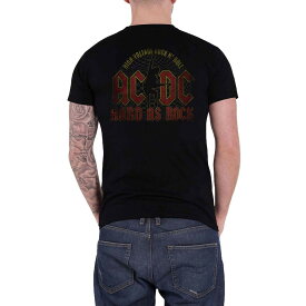 (エーシー・ディーシー) AC/DC オフィシャル商品 ユニセックス Hard As Rock バックプリント Tシャツ 半袖 トップス 【海外通販】