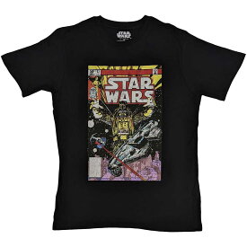 (スター・ウォーズ) Star Wars オフィシャル商品 ユニセックス ダース・ベイダー Tシャツ Comic 半袖 トップス 【海外通販】