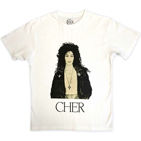 (シェール) Cher オフィシャル商品 ユニセックス Leather Jacket Tシャツ コットン 半袖 トップス 【海外通販】