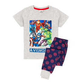 (マーベルアベンジャーズ) Marvel Avengers オフィシャル商品 キッズ・子供 ボーイズ スーパーヒーロー パジャマ 半袖 上下セット 【海外通販】