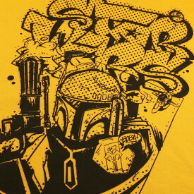 (スター・ウォーズ) Star Wars オフィシャル商品 メンズ ボバ・フェット Tシャツ Graffiti 半袖 トップス 【海外通販】