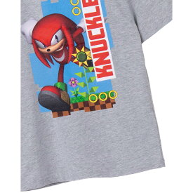 (ソニック・ザ・ヘッジホッグ) Sonic The Hedgehog オフィシャル商品 キッズ・子供 ナックルズ Tシャツ 半袖 トップス 【海外通販】