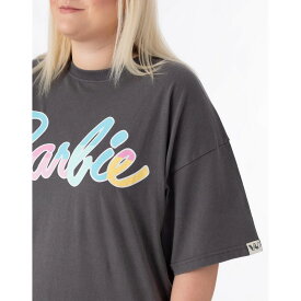 (バービー) Barbie オフィシャル商品 レディース オーバーサイズ Tシャツドレス 半袖 ロングTシャツ 【海外通販】