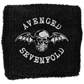 (アヴェンジド・セヴンフォールド) Avenged Sevenfold オフィシャル商品 Death Bat リストバンド 布製 スエットバンド 【海外通販】