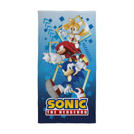(ソニック・ザ・ヘッジホッグ) Sonic The Hedgehog オフィシャル商品 キッズ・子供用 コットン ビーチタオル バスタオル 【海外通販】