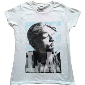 (トゥパック・シャクール) Tupac Shakur オフィシャル商品 レディース LA Skyline Tシャツ 半袖 トップス 【海外通販】