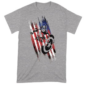 (キャプテン・アメリカ) Captain America オフィシャル商品 ユニセックス Streaks Tシャツ 半袖 カットソー トップス 【海外通販】