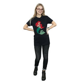 (リトル・マーメイド) The Little Mermaid オフィシャル商品 レディース アリエル Tシャツ コットン ボーイフレンド 半袖 トップス 【海外通販】