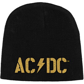 (エーシー・ディーシー) AC/DC オフィシャル商品 ユニセックス PWR-UP ニット帽 ロゴ ビーニー キャップ 【海外通販】