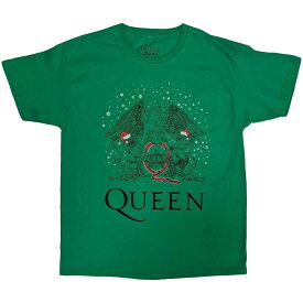 (クイーン) Queen オフィシャル商品 ユニセックス Holiday Crest Tシャツ クリスマス 半袖 トップス 【海外通販】