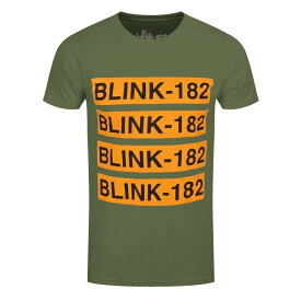 (ブリンク 182) Blink 182 オフィシャル商品 ユニセックス リピートロゴ Tシャツ 半袖 トップス 【海外通販】