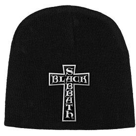 (ブラック・サバス) Black Sabbath オフィシャル商品 ユニセックス Cross ニット帽 ロゴ ビーニー キャップ 【海外通販】