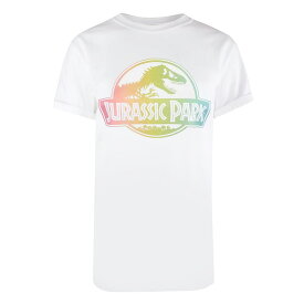 (ジュラシック・パーク) Jurassic Park オフィシャル商品 レディース グラデーション Tシャツ ロゴ 半袖 トップス 【海外通販】
