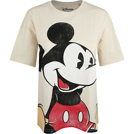 (ディズニー) Disney オフィシャル商品 レディース ミッキーマウス Tシャツ ルースフィット 半袖 トップス 【海外通販】