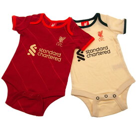 リバプール・フットボールクラブ Liverpool FC オフィシャル商品 ベビー・赤ちゃん ボディースーツ ロンパース (2枚組) 【海外通販】