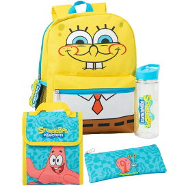 (スポンジ・ボブ) SpongeBob SquarePants オフィシャル商品 ロゴ リュック バックパック かばん セット 【海外通販】