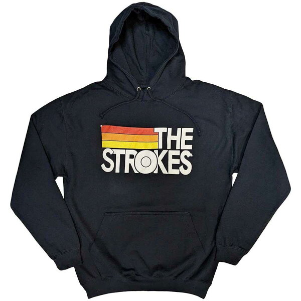 (ザ・ストロークス) The Strokes オフィシャル商品 ユニセックス ストライプ パーカー ロゴ フード付き トレーナー 【海外通販】