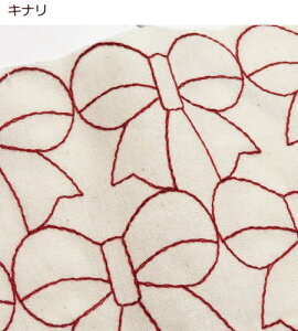 刺繍 生地 100cm巾 レース 生地 コットン ステッチ刺しゅう≪リボン≫(694)【10cm単位】シーチングレ−ス生地 子供服 総刺しゅう ハンドメイド 手作り