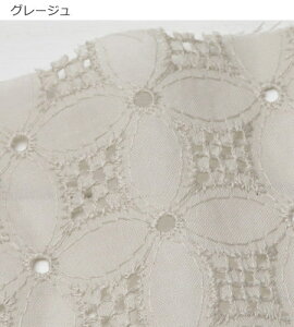 レース 刺繍 生地 97cm巾 ふわっと軽い コットン60ローン 刺しゅう(692) エンブロイダリーブラウス 夏服 透け感