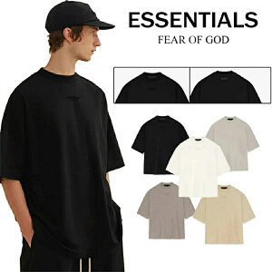 FOG ESSENTIALS ���S �����V���c T�V���c T-shirt ���ʃ��S �����Y ���f�B�[�X �I�[�o�[�T�C�Y �I�t�z���C�g �t�B�A�I�u�S�b�h Fear Of God�@���j�Z�b�N�X �t�� �� ���� ���K�i �j�����p