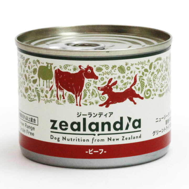 楽天市場】ジーランディア ドッグ缶 ビーフ 185g (ウェットフード 犬 缶詰 成犬用 総合栄養食 Zealandia) :  ペットアルファー楽天市場店