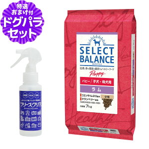 セレクトバランス パピー ラム小粒7kg+ph13.2強アルカリ電解水100ml 犬 ドッグフード 羊肉 子犬 母犬 ドライ 仔犬 授乳期 生後1才未満 妊娠 ミルクプロテイン ドック 小型犬 中型犬 食物アレルギ