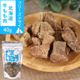 犬 猫 無添加 国産 犬好生活 がんこなフリーズドライ 北海道牛もも肉 40g 乾燥 赤身肉 鉄分 おやつ トッピング サプリ 栄養補助 うし ウシ ビーフ ドッグ ドック キャット ペット