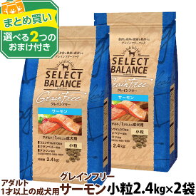 セレクトバランス グレインフリー アダルト サーモン 小粒 2.4kg×2個＋選べるおまけ付き 成犬 1才以上の成犬用 穀物不使用 犬 ドッグフード フード ドライ 穀物アレルギー配慮 心臓の健康維持