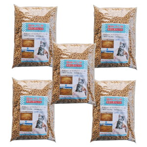 【5袋セットで送料無料】猫砂専用 木質ペレット 3.5kg × 1袋(約5.6L)/ 3.5kg × 5袋 (約28L) おがくずペレット 小分け包装 まとめ買い 崩れるタイプ 木 消臭 脱臭 香り システムトイレ 小袋 ね