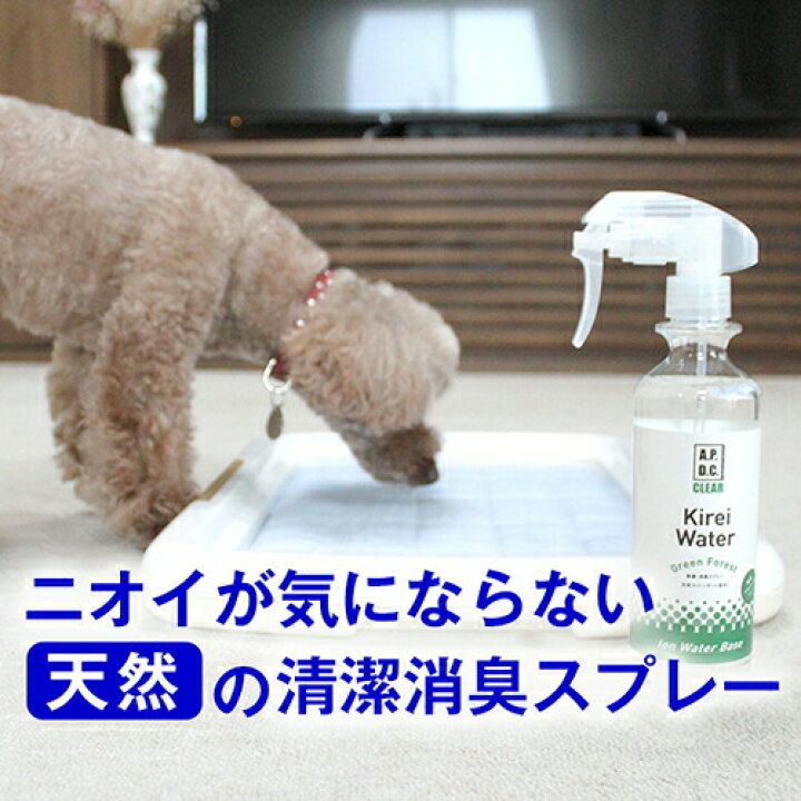 楽天市場 ペットに直接スプレーしてニオイを解決 キレイウォーター グリーンフォレスト 消臭剤 除菌剤 犬 いぬ 猫 ねこ ペット 体臭 くさい 臭い 臭う ニオイ フィトンチッド 車内消臭 肛門腺 トイレ 大腸菌 悪臭 毛づや 毛 抜ける 目やに 目ヤニ ブラッシング