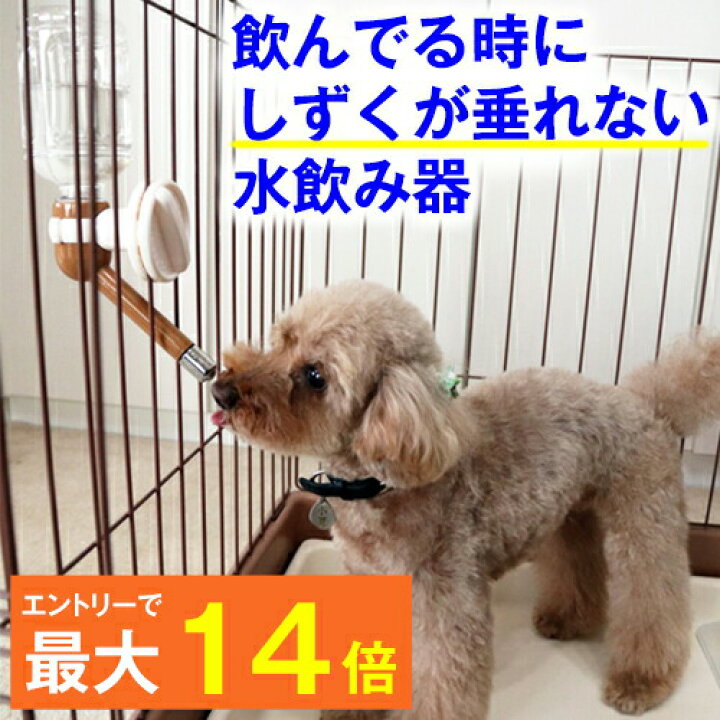 楽天市場 最大p14倍 サークルに取り付ける水飲み器 ペットボトル を使う 給水器 ワンタッチ 取り付け式 長時間 お留守番 心配ない 水飲み スタンド 水入れ 給水 ノズル 犬 犬用品 屋内 室内 サークル ケージ パピー 子犬 水分補給 留守 留守番 トイプードル