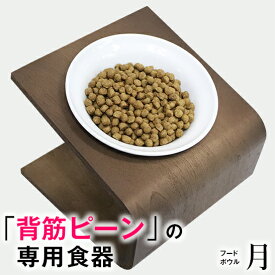 23:59まで◆ポイント最大5倍◆犬 猫 食器 フードボウル 「月」 斜め 陶器 ★ おしゃれ 食事台 高さ調節 すべらない 食べやすい こぼれない 洗いやすい 無地 白 ペット 食器 子犬 ご飯 ごはん 食事 餌入 餌 エサ えさ 皿 水飲み 老犬