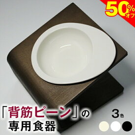 ＼SS★50%オフ＋まもなく終了★P6倍／【獣医師推奨】犬 猫 ペット 食器 フードボウル 餌入れ 斜め 陶器 おしゃれ 食器台 食事台 高さ 調節 すべらない 食べやすい こぼれない 洗いやすい 無地(アイボリー 白 黒) 子犬 ご飯 ごはん 食事 餌入 餌 エサ えさ 皿 水飲み 老犬