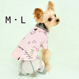 英字柄Tシャツ　TINOTITO【M・Lサイズ】ティノティート　犬服　犬の服　ドッグウェア　ドッグファッション　かわいい　おしゃれ　春夏　小型犬　トイプー　チワワ新作　お出かけ　おもしろ　POP　おそろい